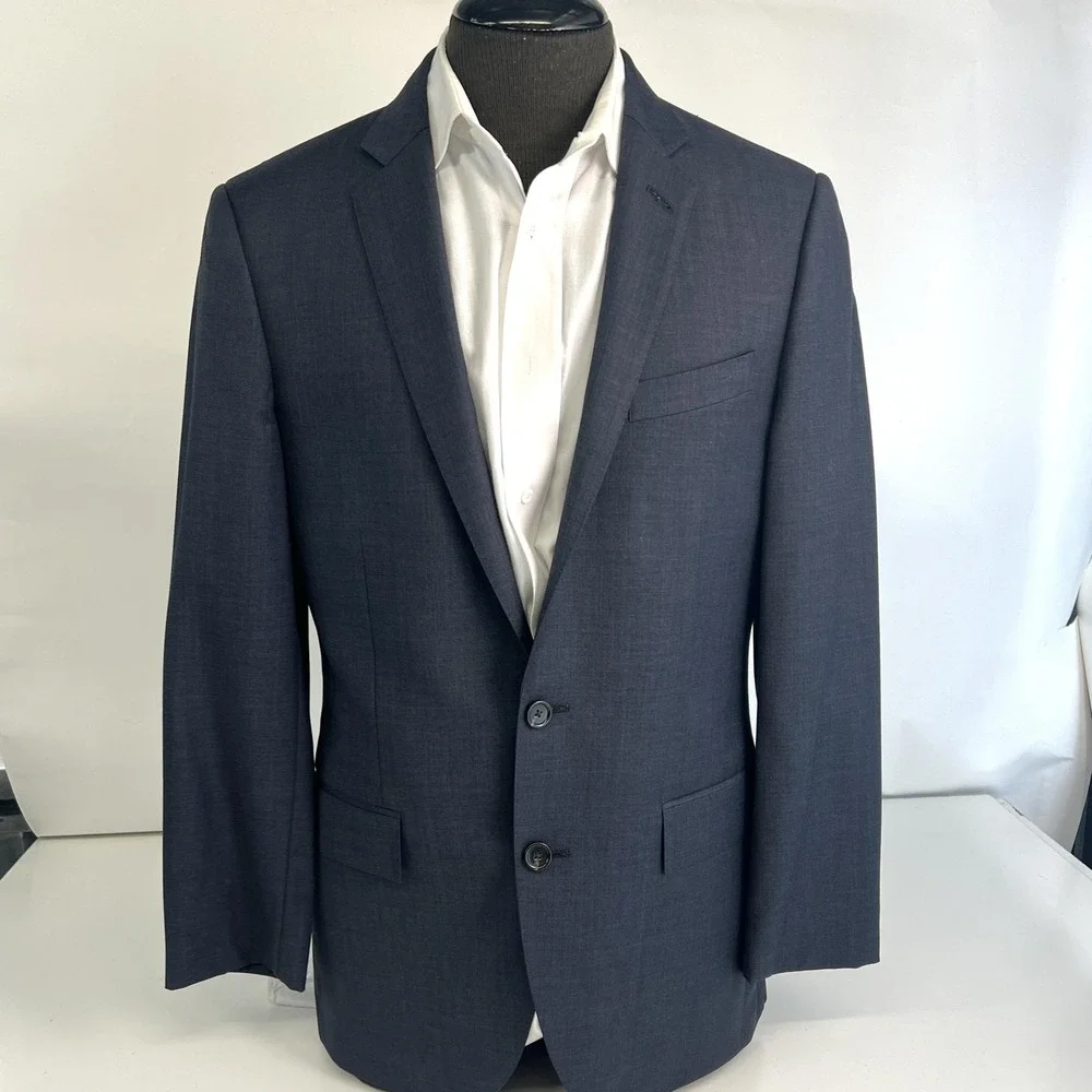 J.Crew Ludlow Blazer Mens 38R Slim Blue Italian Wool Tollegno 1900 Jacket